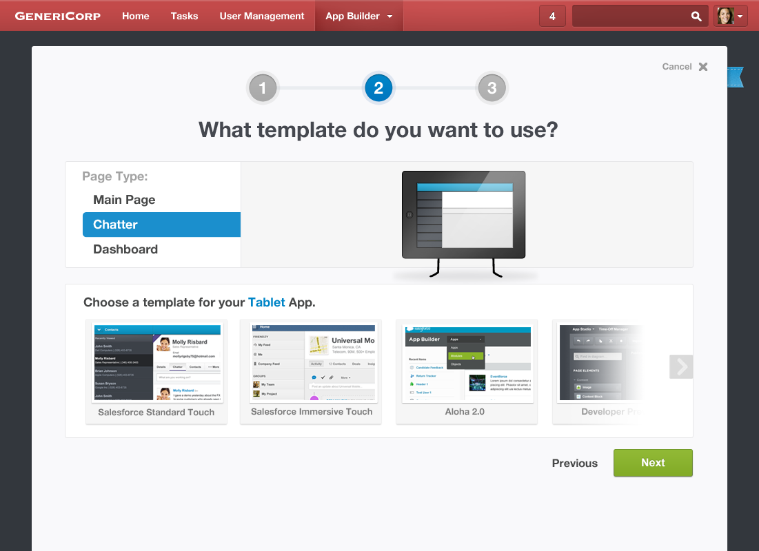Create an app in 3-steps