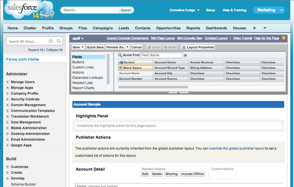 Current landing page for workflows