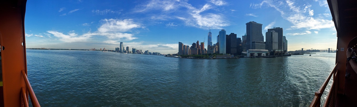 A view from the Staten Island Ferry in June