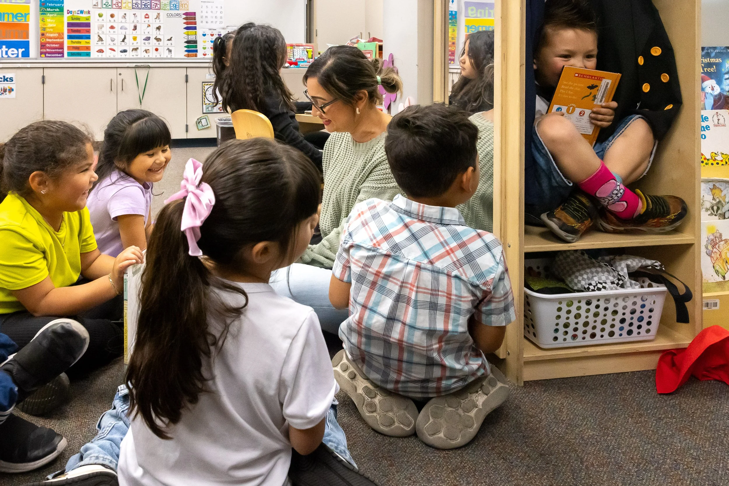 Master's student Fidelia Santos teaches at Horace Mann Elementary School in Anaheim / For Long Beach State University / 2025