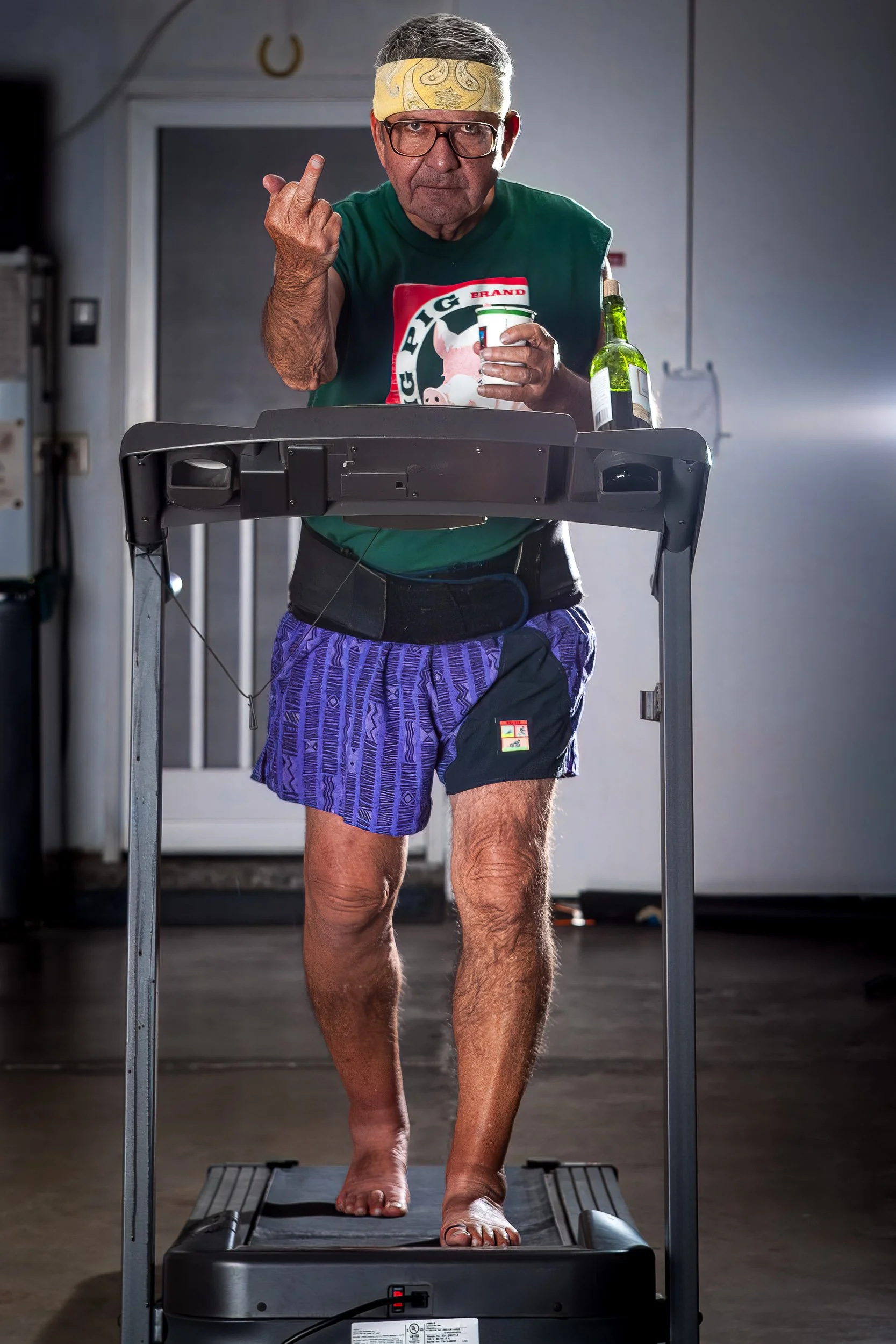 My dad on his treadmill / Huntington Beach, CA / 2008