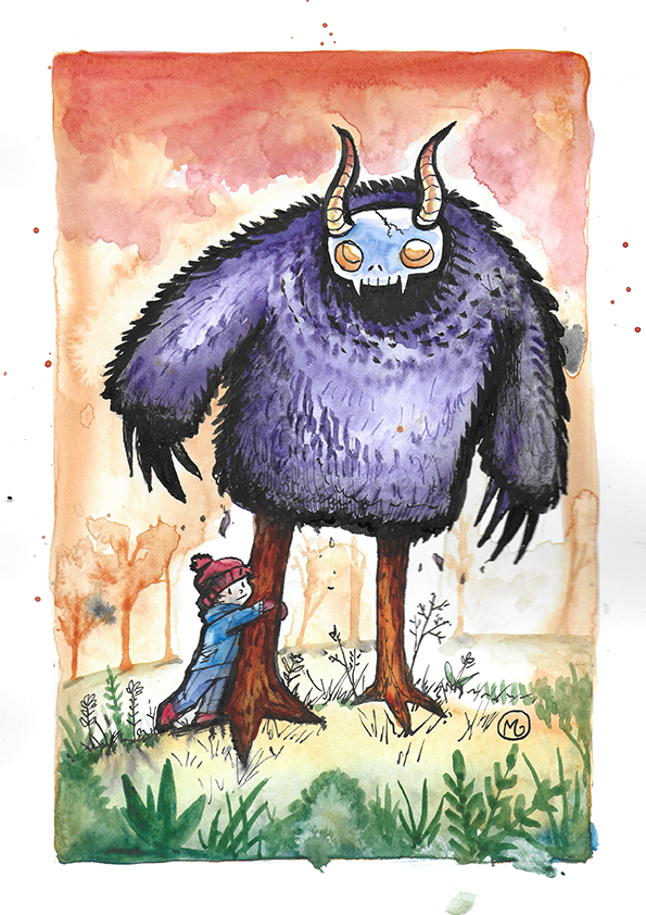 "When You Hug A Tree..." - Original Art