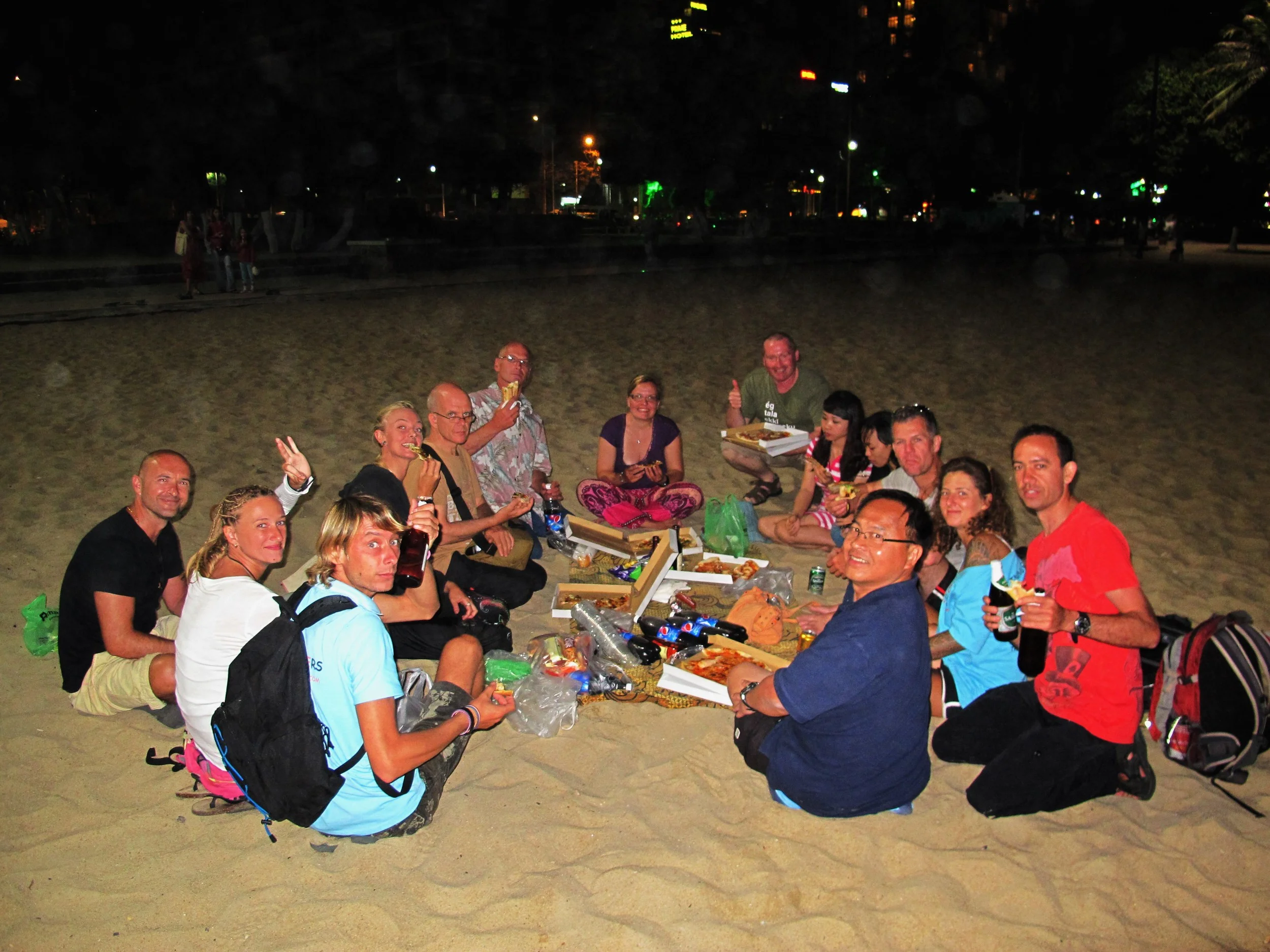 Nightlife.  Still our beach at 3am!