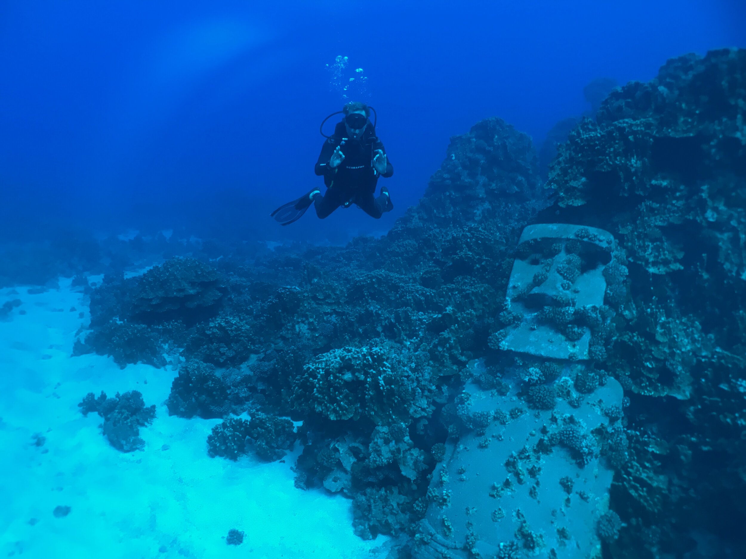 The Boss diving Easter Island