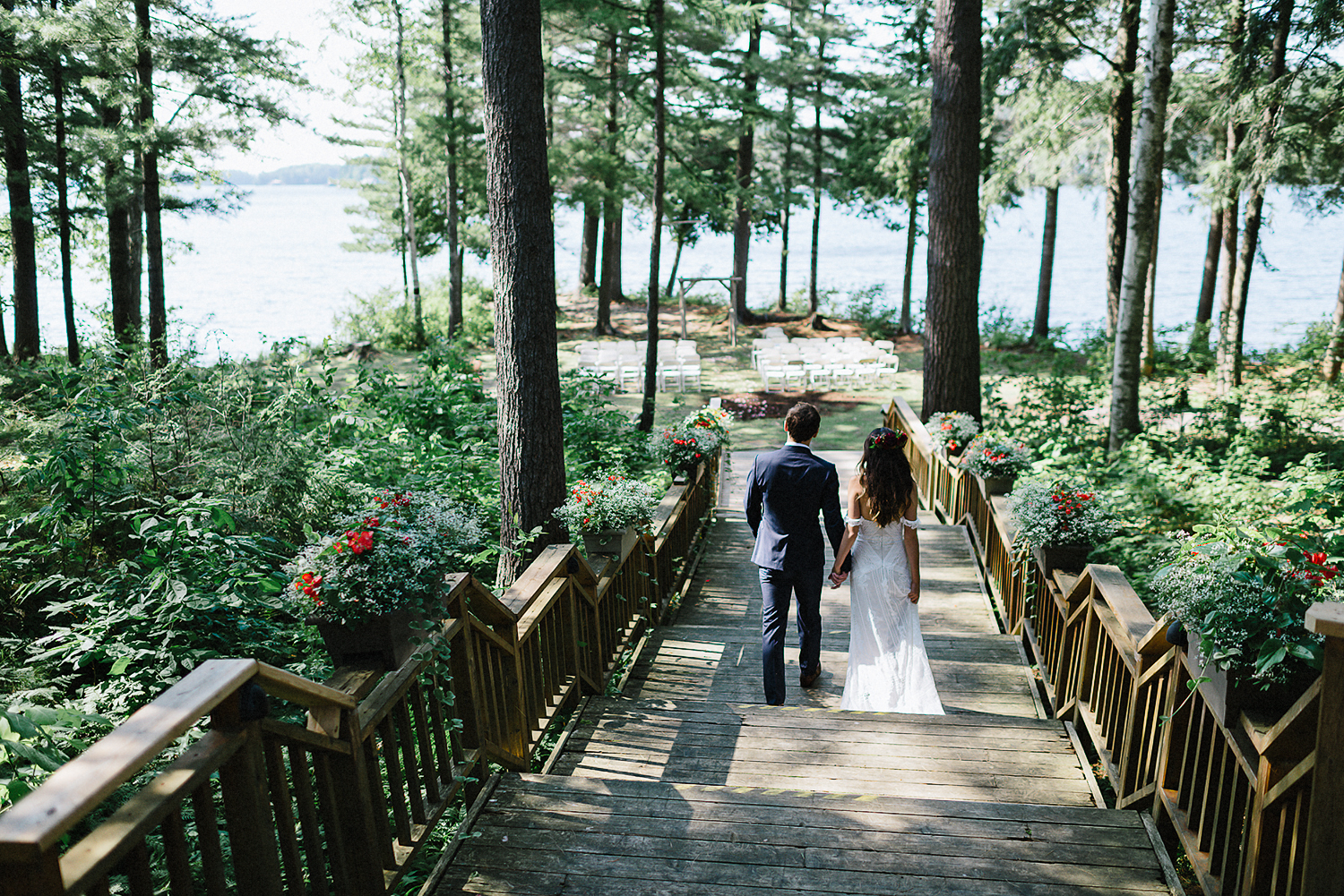 Muskoka-Cottage-Wedding-Photography-Photographer_Photojournalistic-Documentary-Wedding-Photography_Vintage-Bride-Sherwood-Inn-Lakeside-Ceremony-Forest-Entrance.jpg