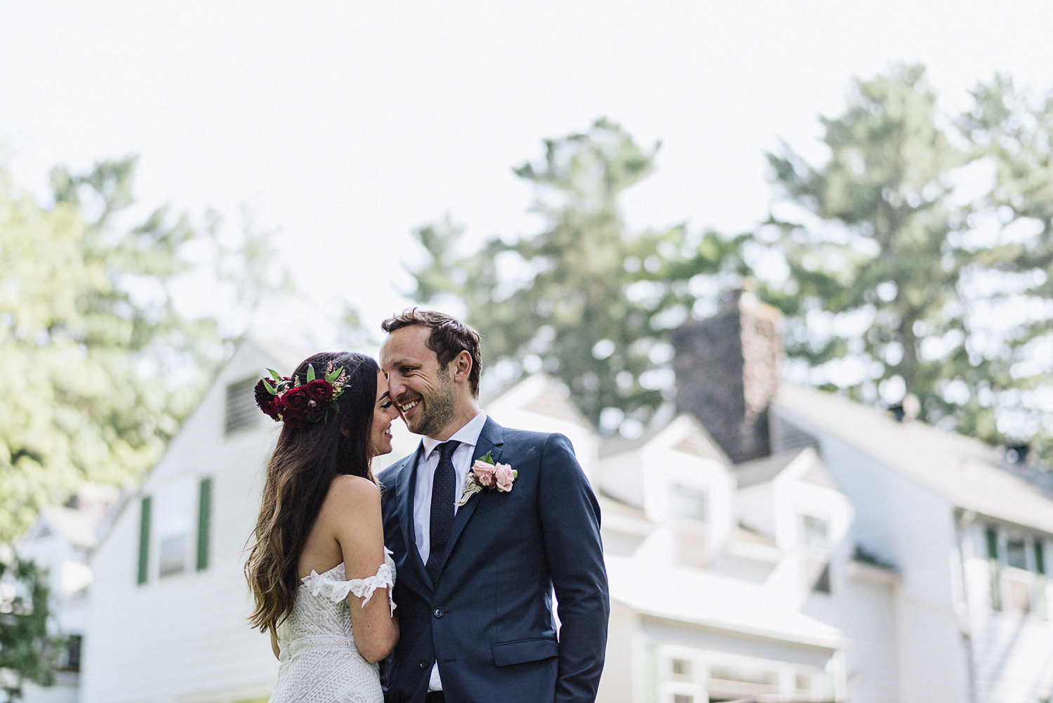 Muskoka-Cottage-Wedding-Photography-Photographer_Photojournalistic-Documentary-Wedding-Photography_Vintage-Bride-Lovers-Land-Dress_Rue-Des-Seins_Forest-Reception-Candid-Moment-Couple.jpg
