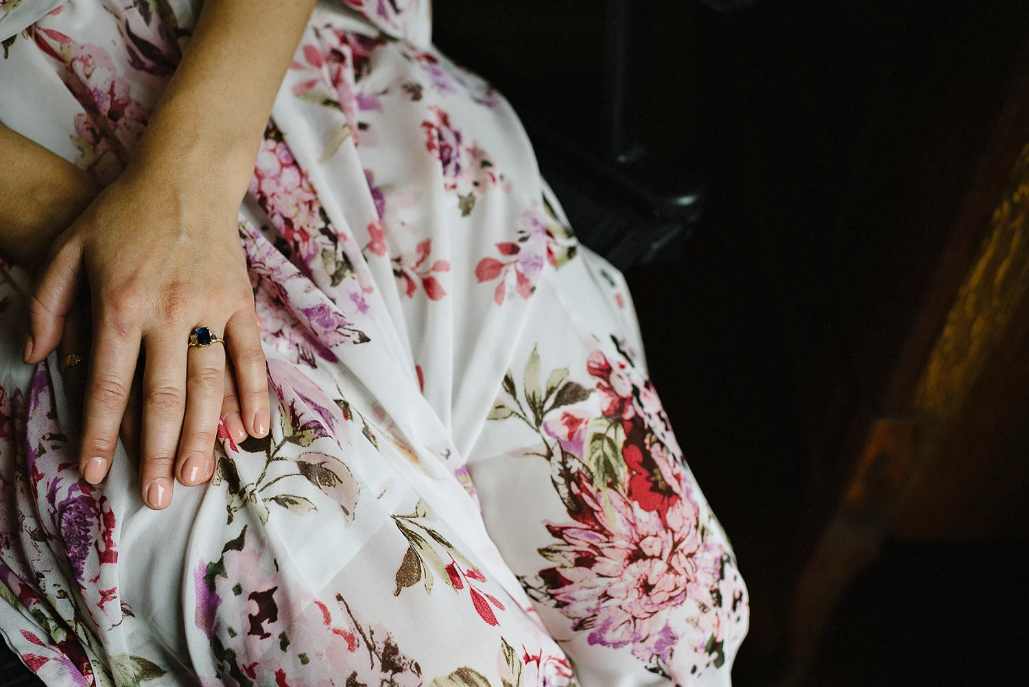 Best-Moody-Vintage-Small-Town-Chapel-Wedding-Toronto-Ontario_Bride-Hand-Details-with-Kimono.jpg
