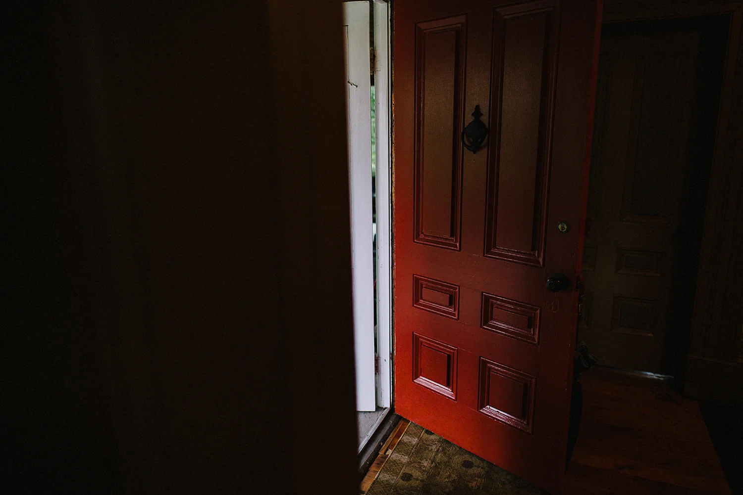 Best-Moody-Documentary-Wedding-Photography-Photojournalism-Vintage-Small-Town-Chapel-Wedding-Toronto-Ontario_Entrance-Red-Door.jpg