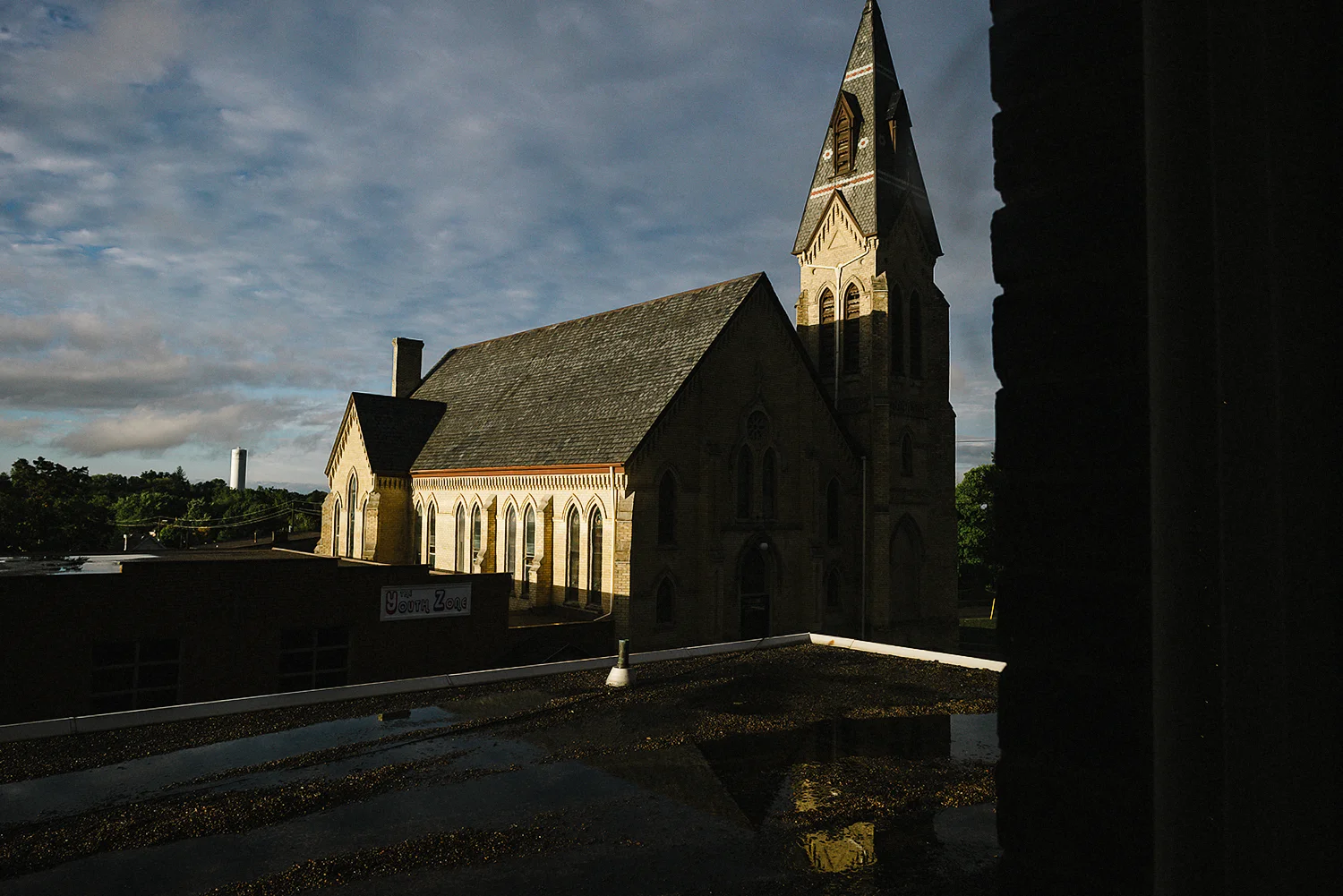 Best-Moody-Documentary-Wedding-Photography-Photojournalism-Vintage-Small-Town-Chapel-Wedding-Toronto-Ontario_Reception-Venue-sunset.jpg
