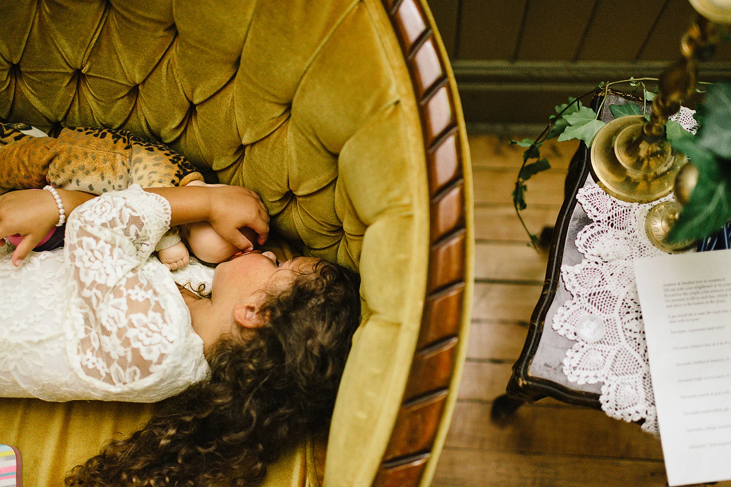 Best-Moody-Documentary-Wedding-Photography-Photojournalism-Vintage-Small-Town-Chapel-Wedding-Toronto-Ontario_Reception-Dance-Party-Sleepy-Flower-Girl.jpg