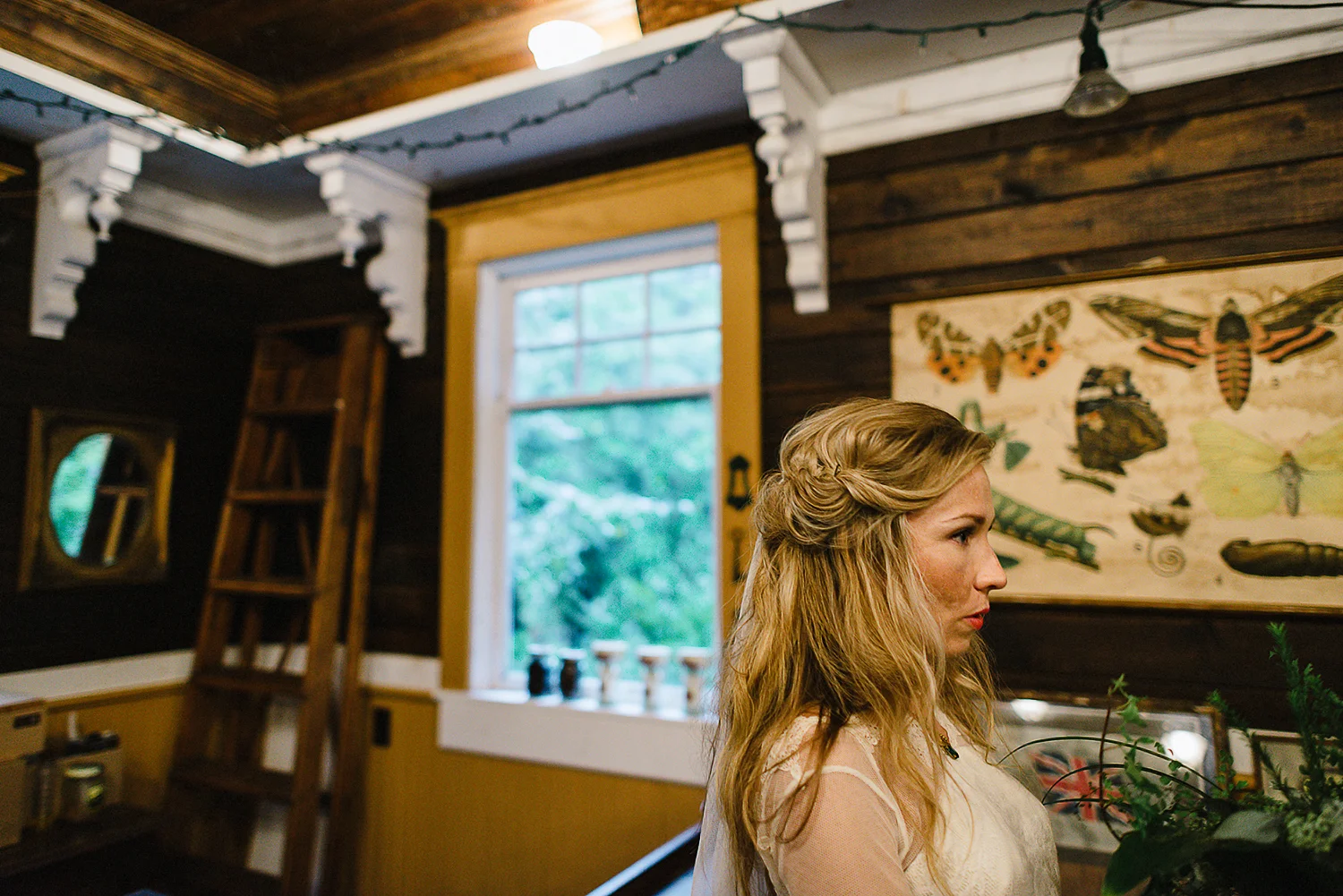 Best-Moody-Documentary-Wedding-Photography-Photojournalism-Vintage-Small-Town-Chapel-Wedding-Toronto-Ontario_Nervous-Bride-Ceremony-Entrance.jpg