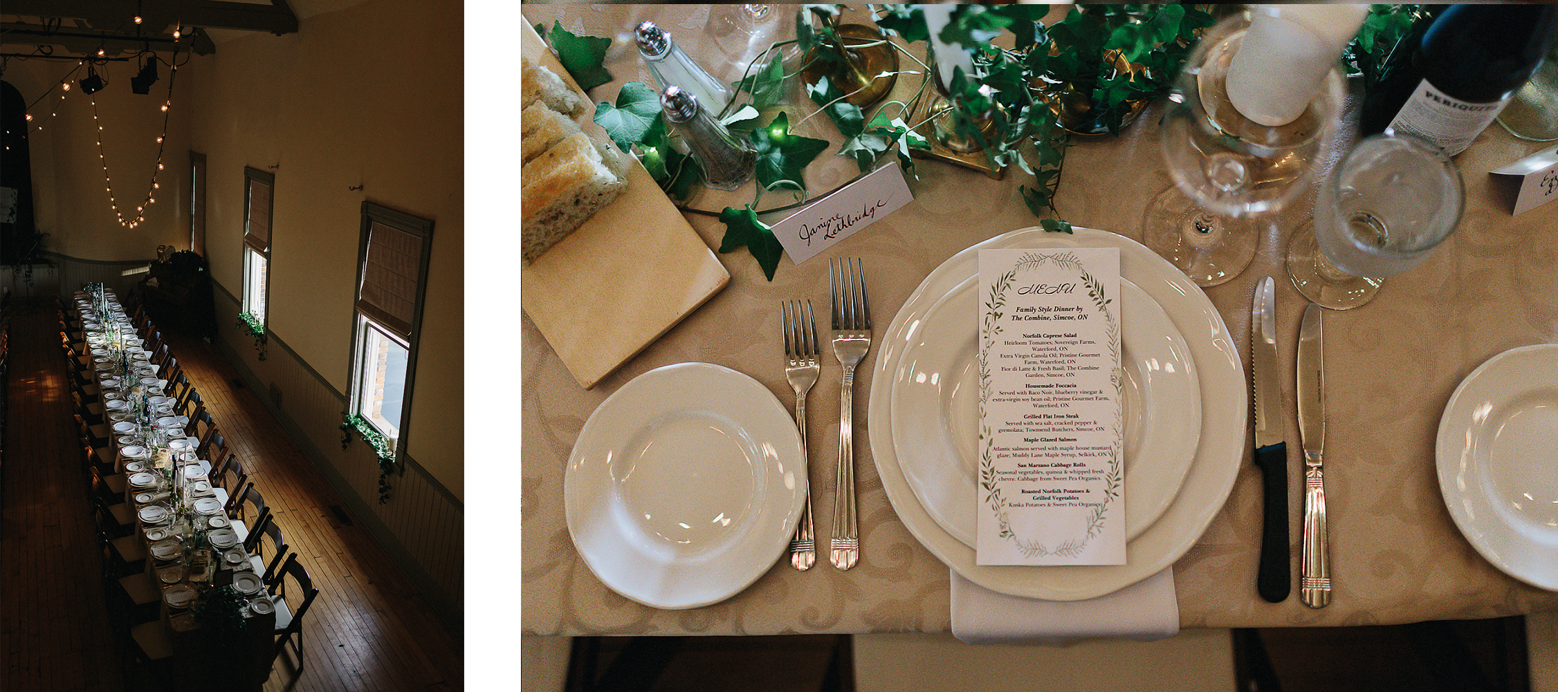 spread-7-Best-Moody-Documentary-Wedding-Photography-Photojournalism-Vintage-Small-Town-Chapel-Wedding-Toronto-Ontario_Reception-Venue-POV-details-of-tables.png