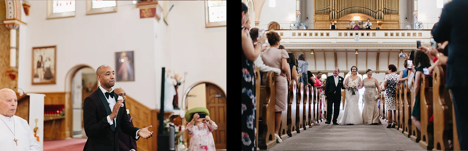 xpread-16-Church-Ceremony-downtown-toronto-bloor-west-Vintage-Wedding-Groom-and-Bride-Candid-Photojournalism-Documentary-Wedding-Photographers-Toronto-bride-walking-down-the-aisle-with-her-parents.jpg