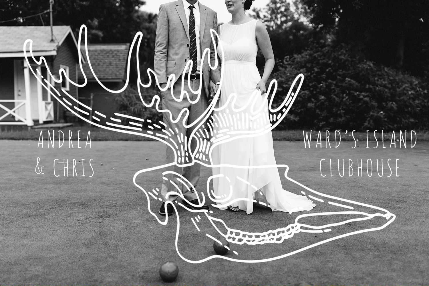 Chris and Andrea at Ward's Island Clubhouse