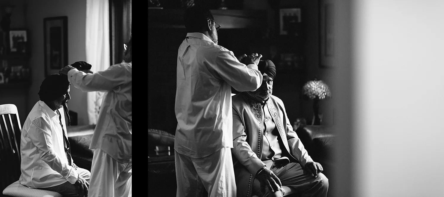 2-Toronto's-Best-Wedding-Photographers-Multicultural-wedding-specialty-ontario-port-perry-getting-ready-Dad-putting-on-turban.jpg