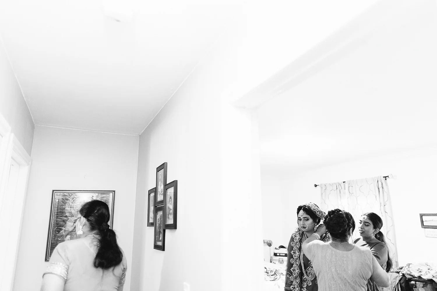 Toronto's-Best-Wedding-Photographers-Multicultural-wedding-specialty-ontario-port-perry-getting-ready-bride-putting-on-headpiece-special-bw.jpg