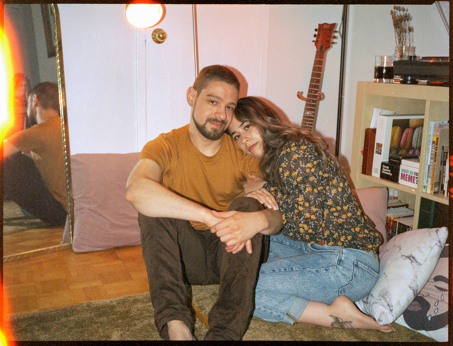 Vintage-Cool-Hipster-Alternative-in-home-couples-engagement-photos-music-vinyl-in-toronto-2.JPG