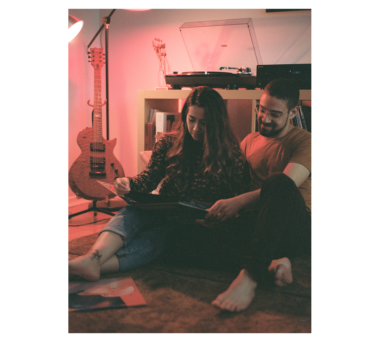 Vintage-Cool-Hipster-Alternative-in-home-couples-engagement-photos-music-vinyl-in-toronto-5.PNG