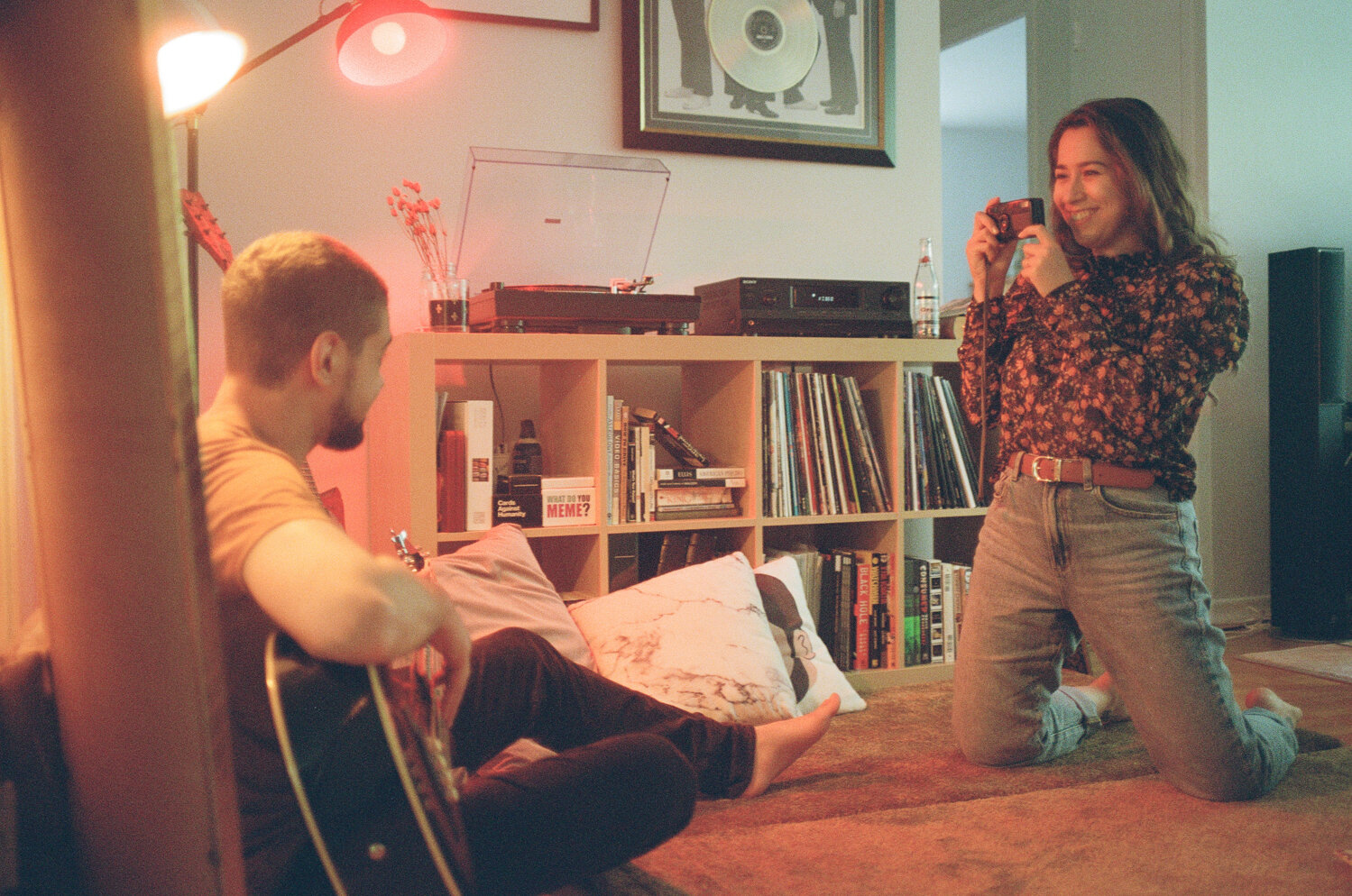 Vintage-Cool-Hipster-Alternative-in-home-couples-engagement-photos-music-vinyl-in-toronto-15.JPG