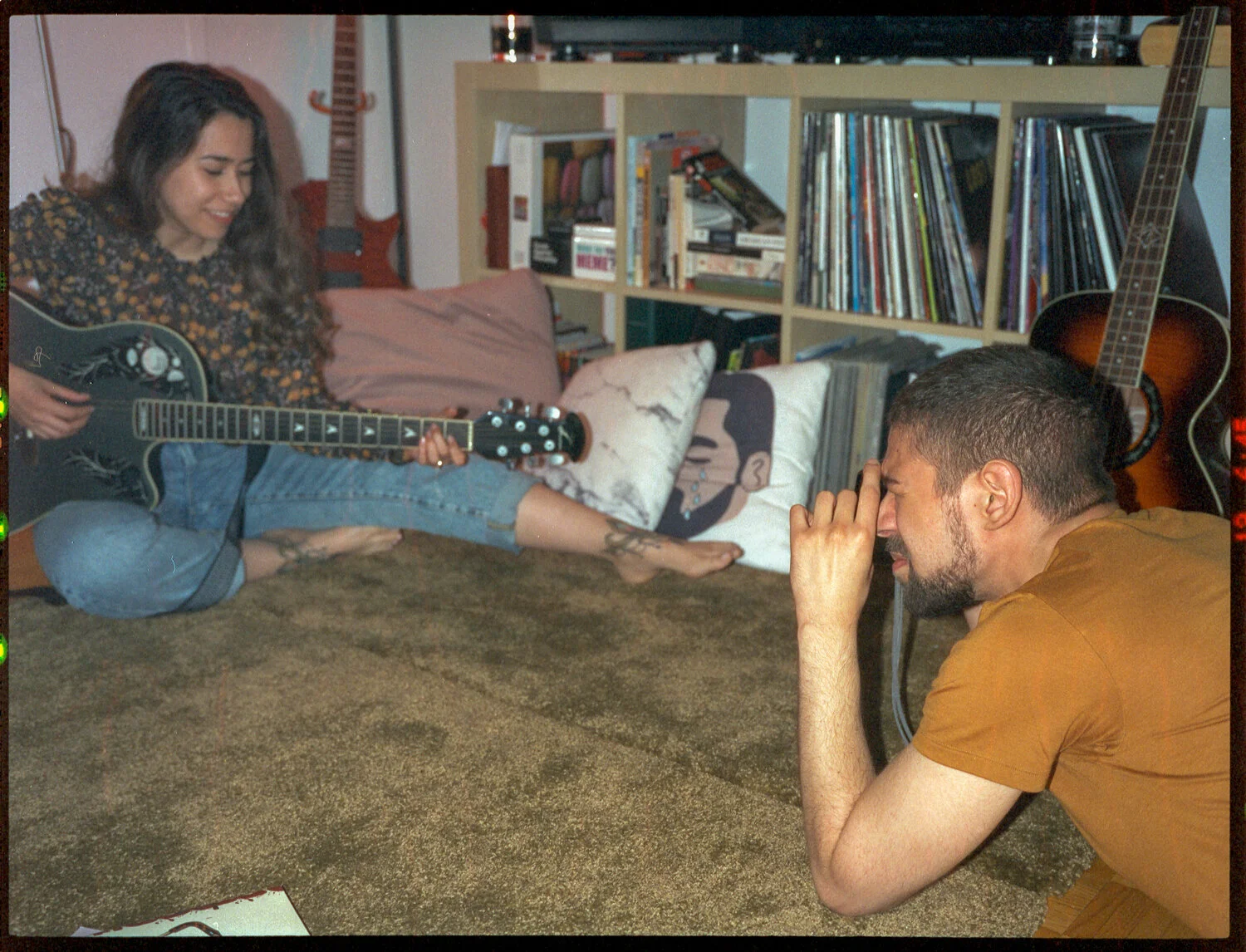 Vintage-Cool-Hipster-Alternative-in-home-couples-engagement-photos-music-vinyl-in-toronto-19.JPG