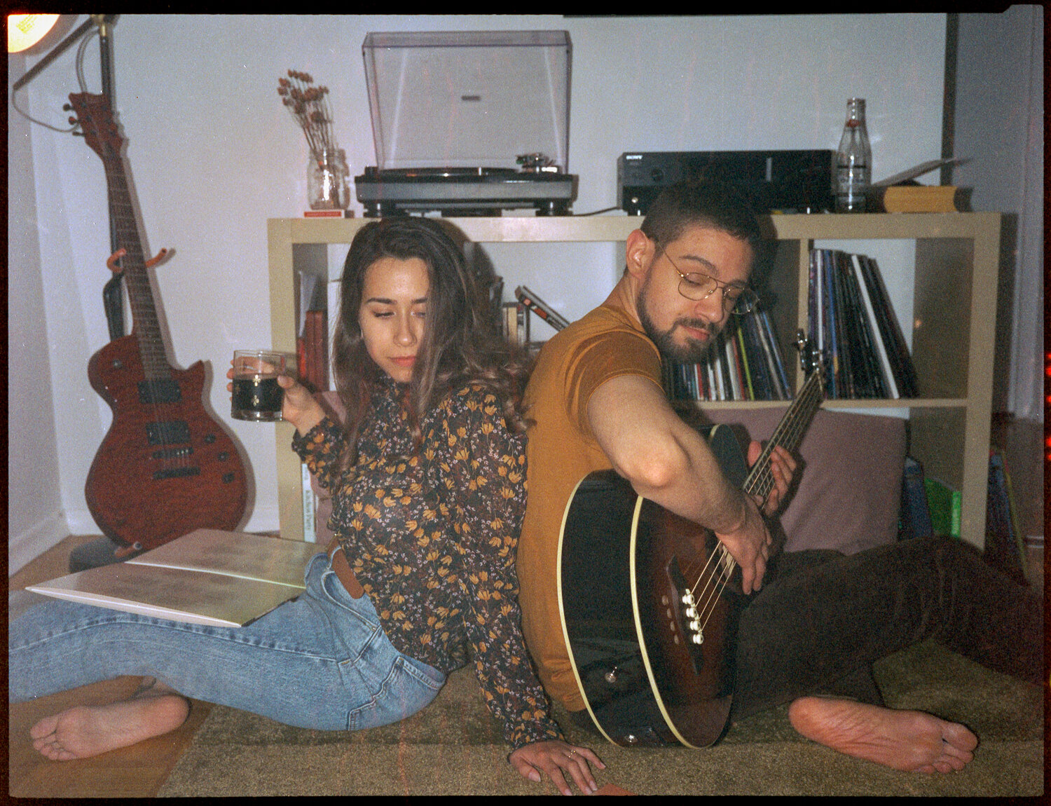 Vintage-Cool-Hipster-Alternative-in-home-couples-engagement-photos-music-vinyl-in-toronto-10.JPG