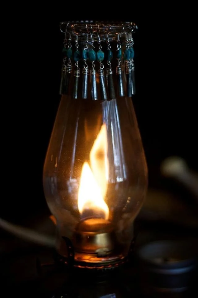 Turquoise and Silver Jingle Cone Earrings