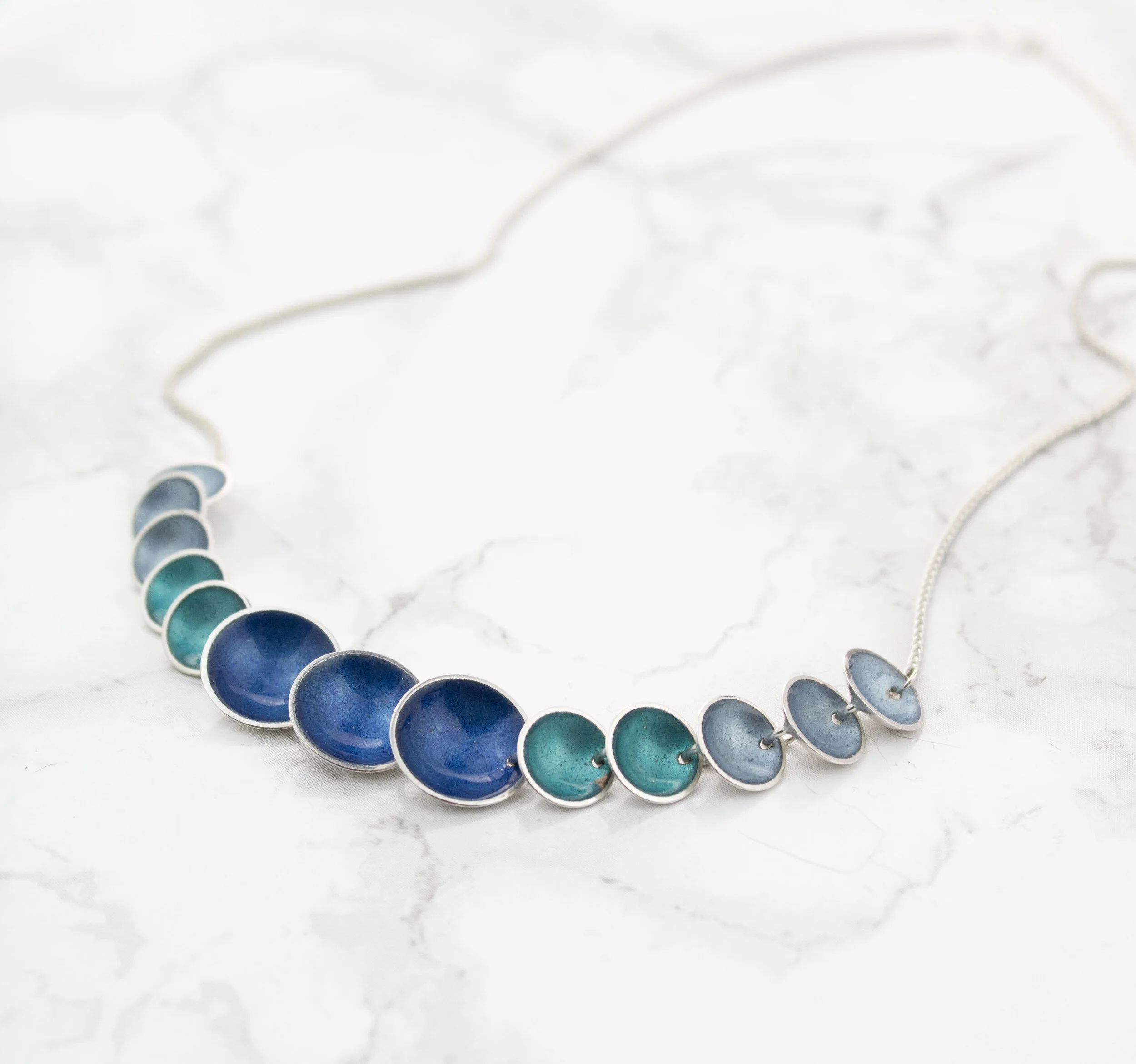 Enamel Link Necklace Kingfisher Teal Ice.jpg