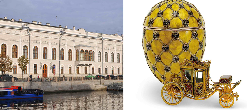 Faberge Museum in the city centre and The Coronation egg