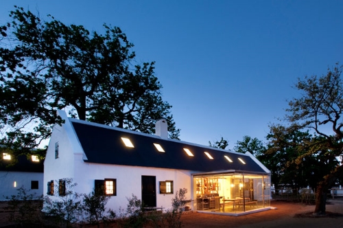 Babylonstoren cottage with glass kitchen