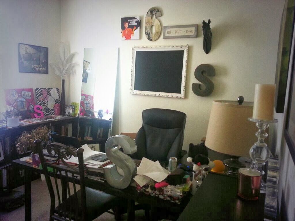 My home office. I may or may not be obsessed with the first letter of my name.
