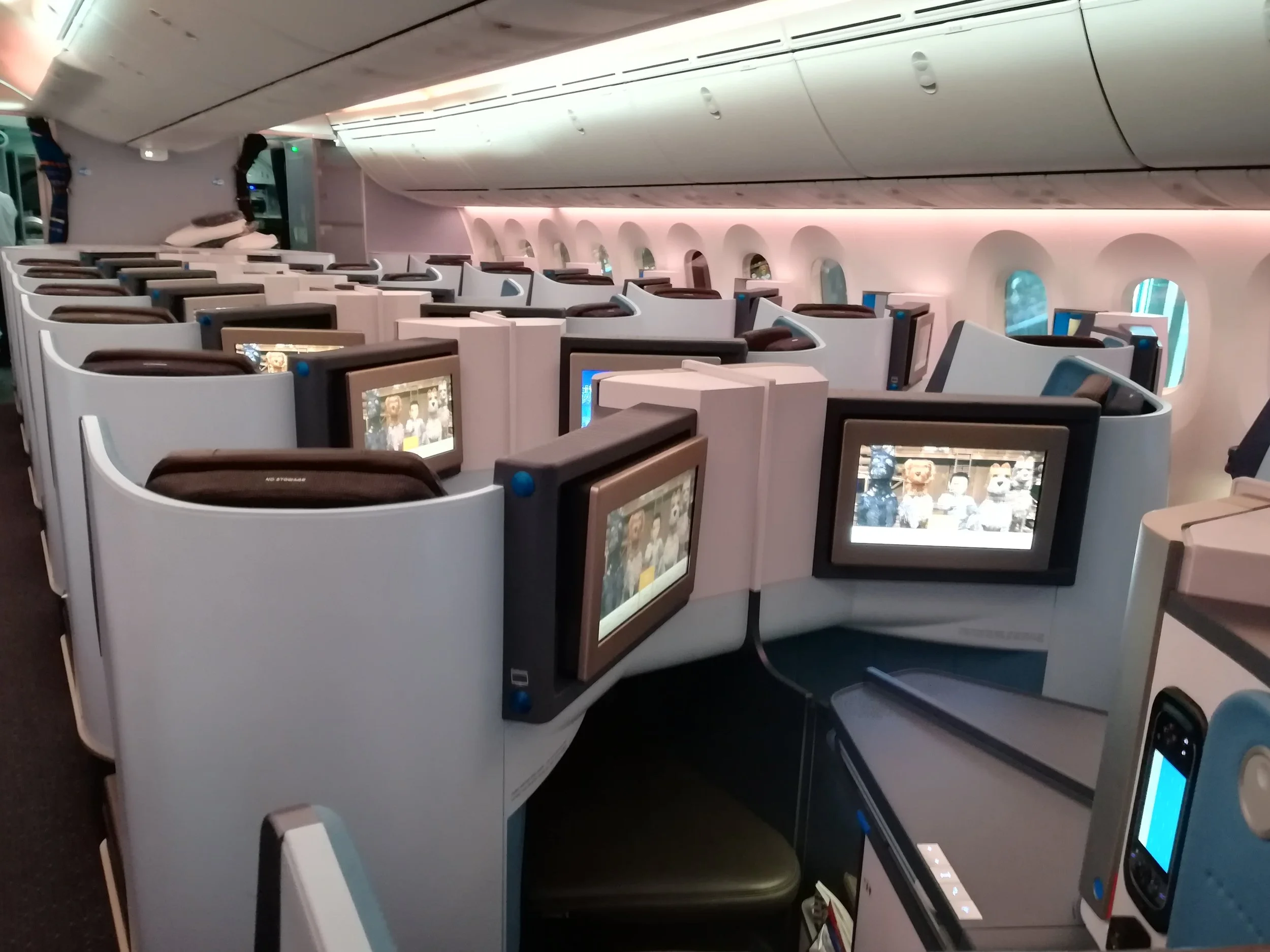 De Business Class van de Boeing 787.