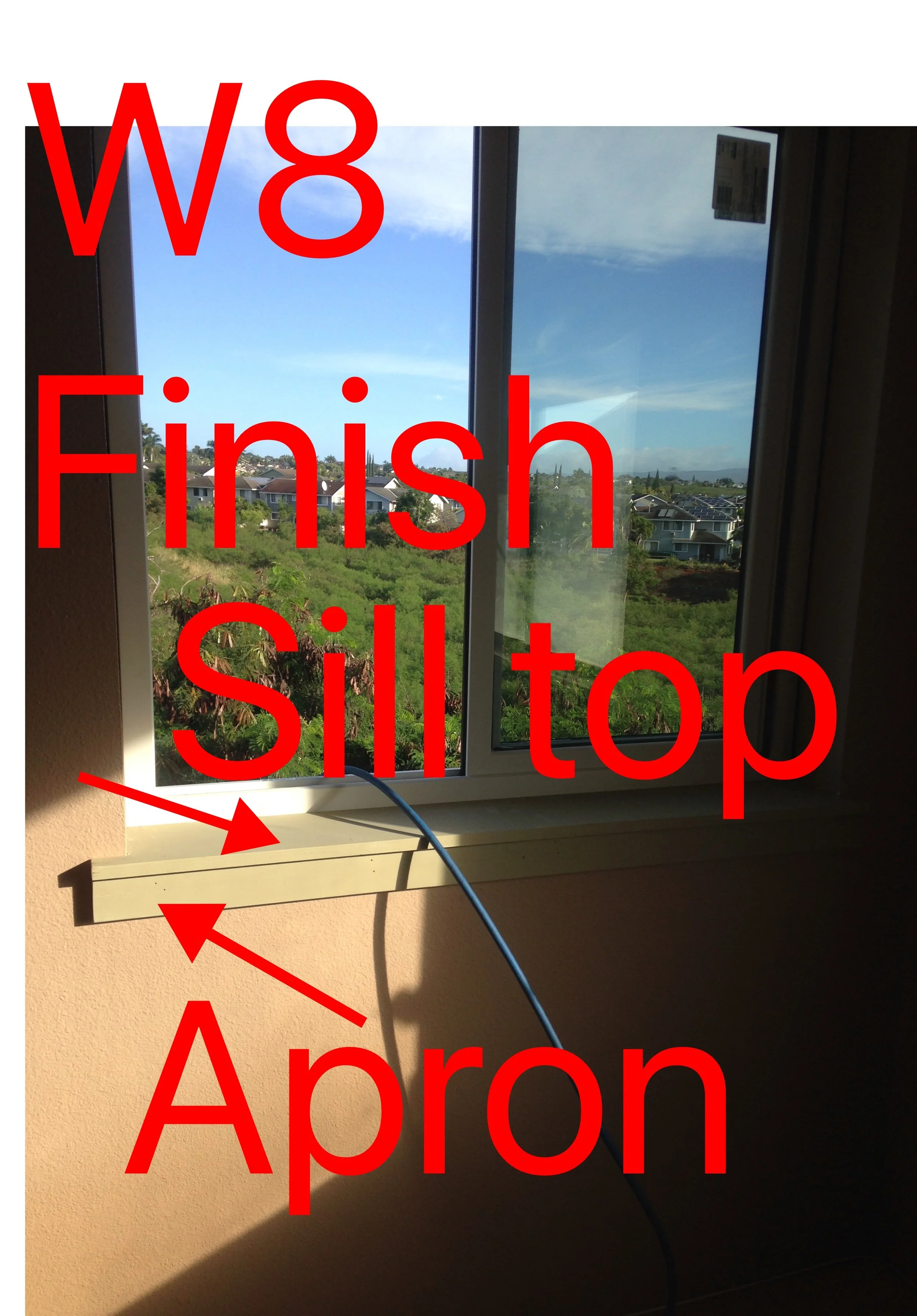 Interior Finish with Sill and Apron