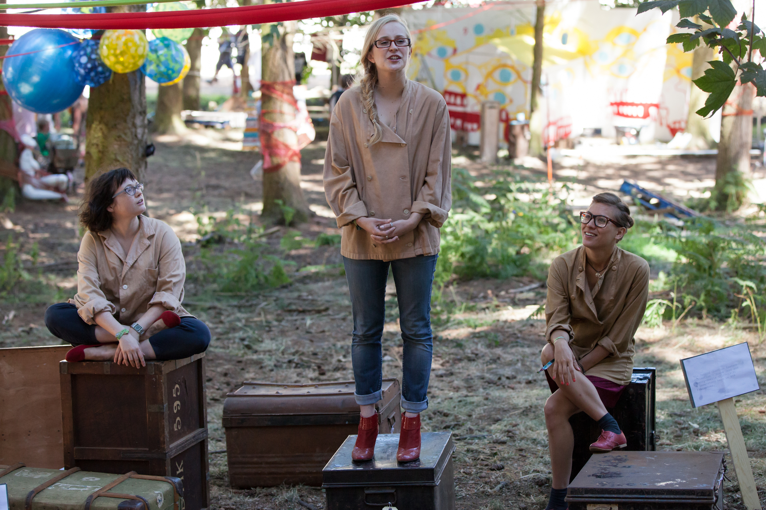  Jennifer Tan, Rebecca Tanwen and Helen Russell-Clark in&nbsp; The Chamber of Curiosities. &nbsp;Photo by Richard Lakos. 