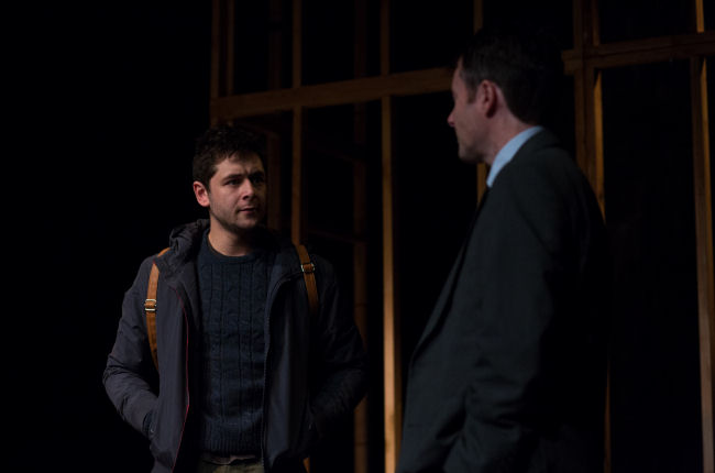  Benjamin Blyth as Linus and Clive Moore as Simon in&nbsp; In Doggerland. &nbsp;Photo by Devin Ainslie. 