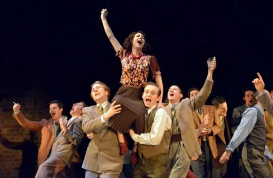 Catherine Steadman as Jean Tatlock and company / photo by Keith Pattison / RSC 2015