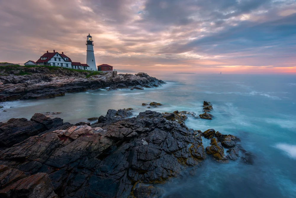 Soft Twilight on Cape Elizabeth with Portland Head Light, Maine