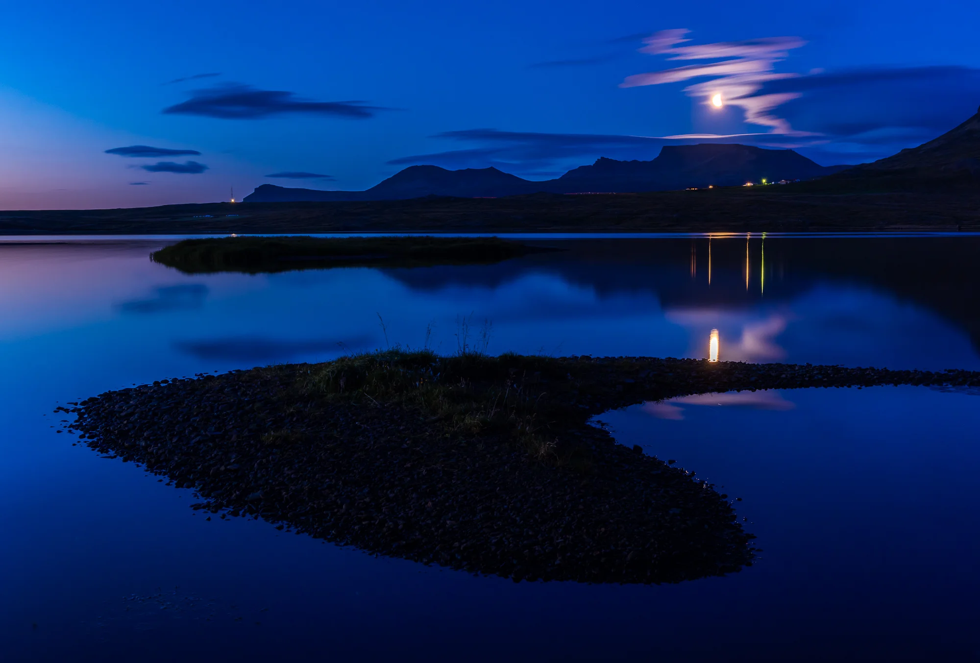 Moonrise near Olafsvik, Snæfellsnes Peninsula, Iceland