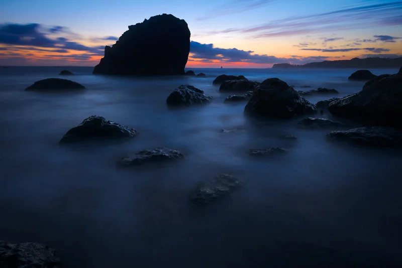 300 Seconds, Deep Twilight, Ruby Beach, Olympic National Park, Washington