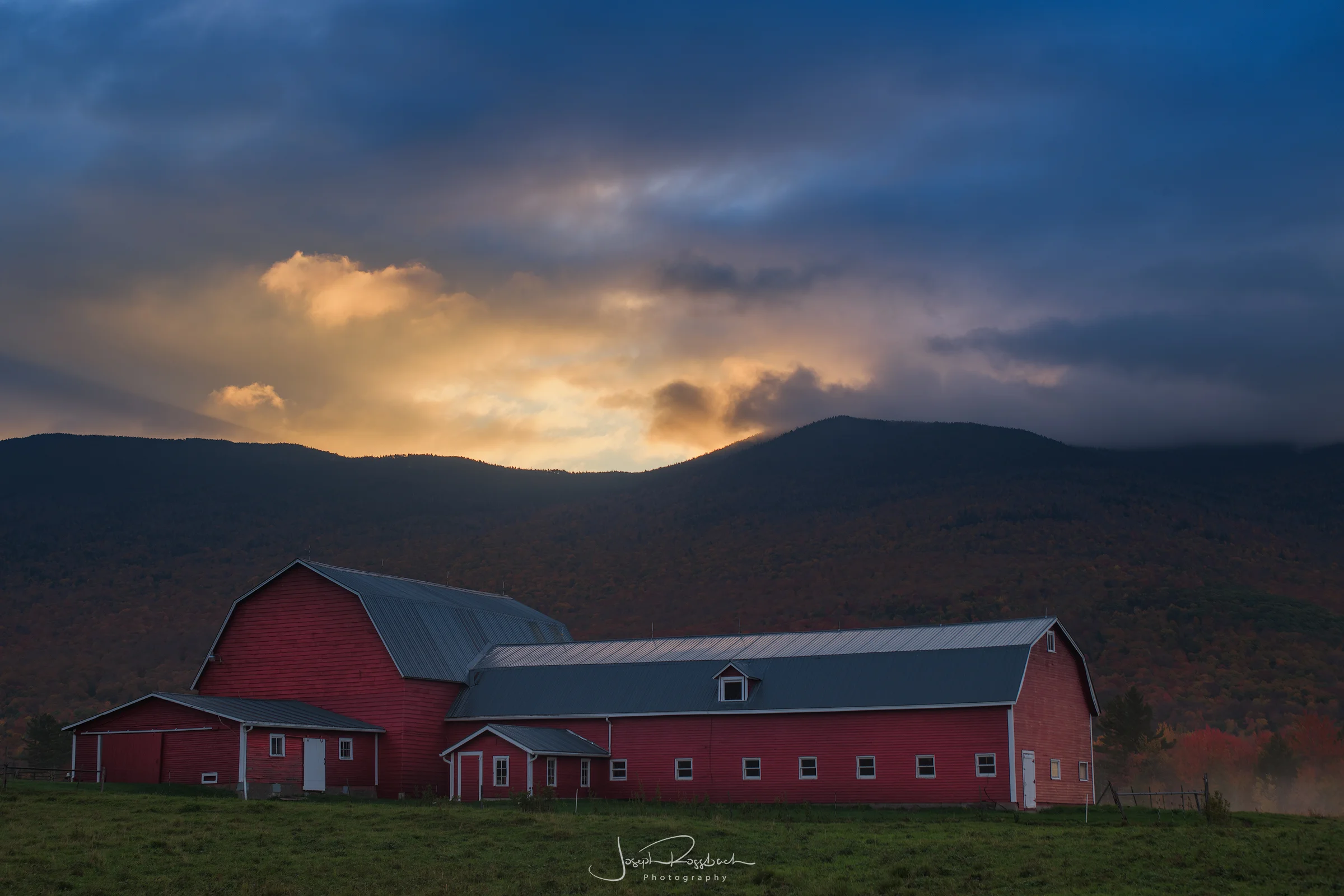 Red Barn at First Light, Northern Vermont Nikon D850, Nikkor 35-70, Really Right Stuff Tripod