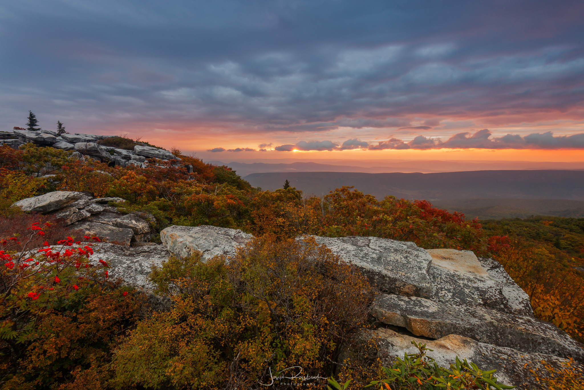 October Sunrise from Bear Rocks Preserve