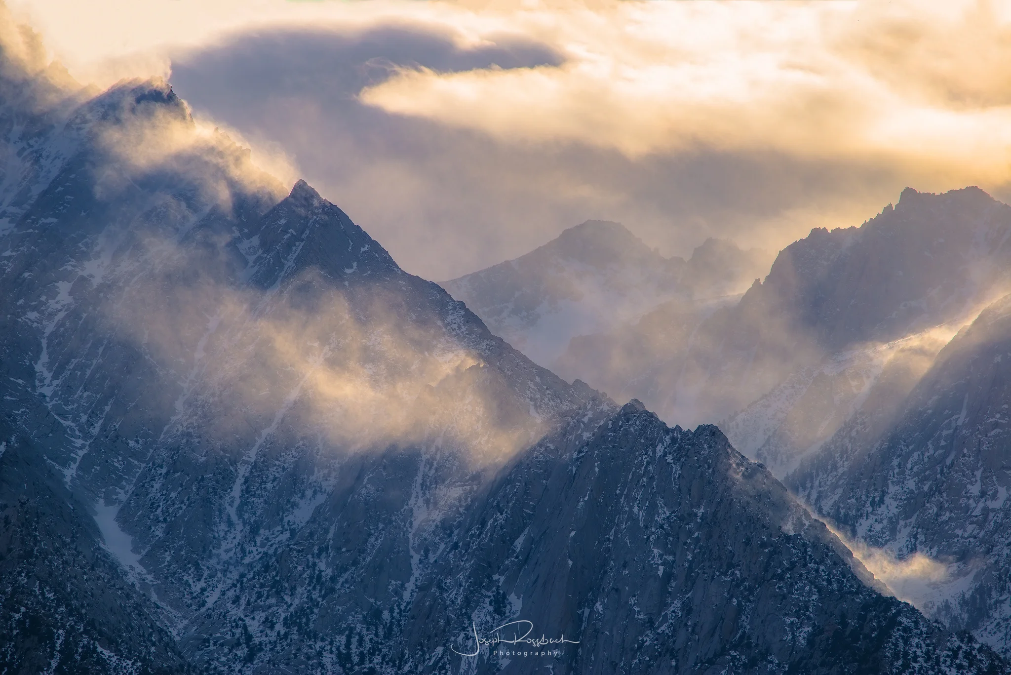Winter Storm in the Sierra Nevada Mountains, California