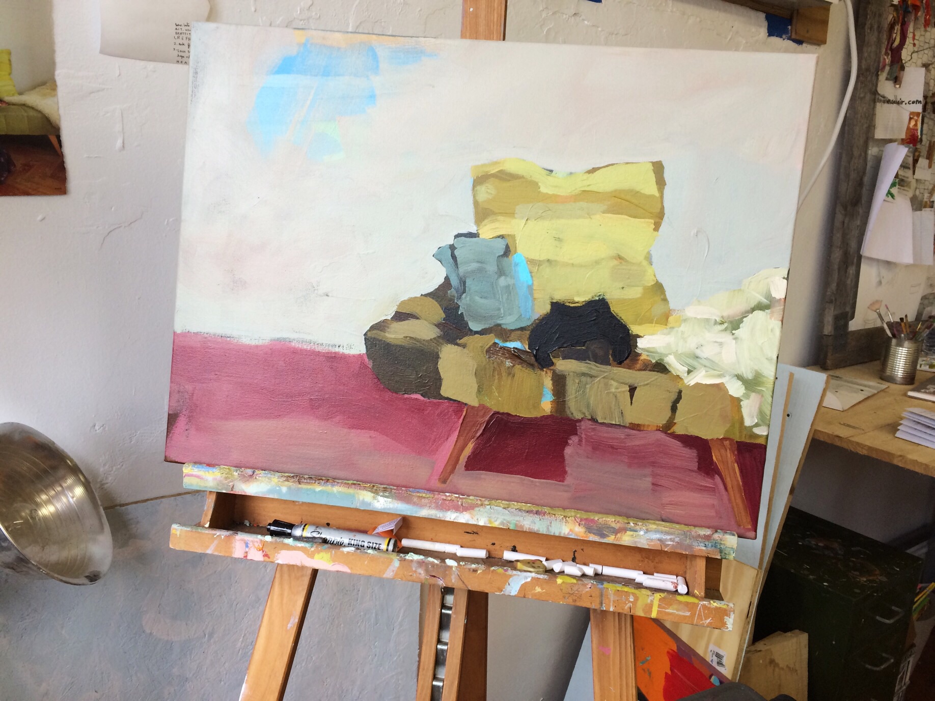 In the works. Continuing to think through caretaking in the studio