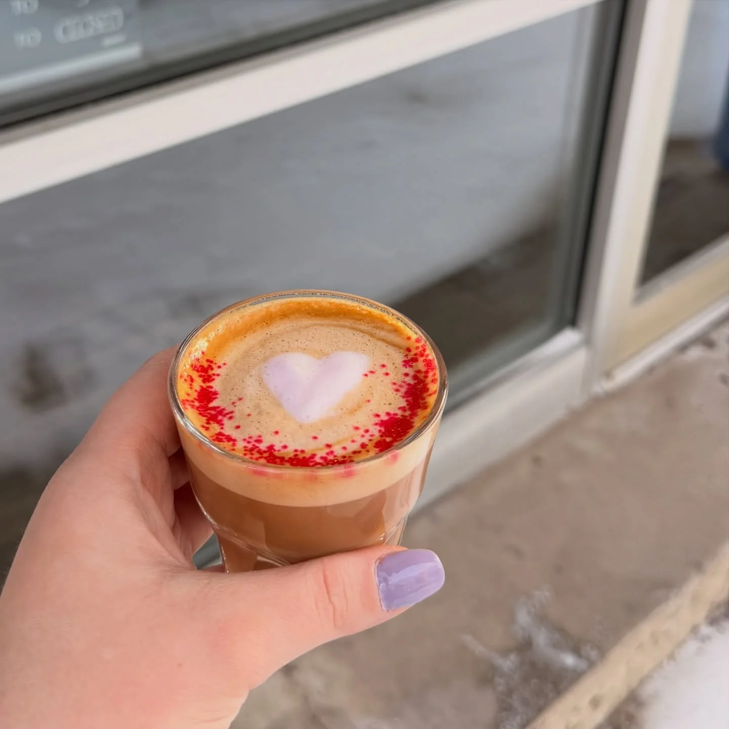 ❤️Cupid&rsquo;s Cortado❤️
4oz hot drink crafted with Sabra espresso + Nittany Valley Creamery strawberry milk. Dusted with Cupid&rsquo;s magic. 
_
#alabastercoffee #williamsport #coffee