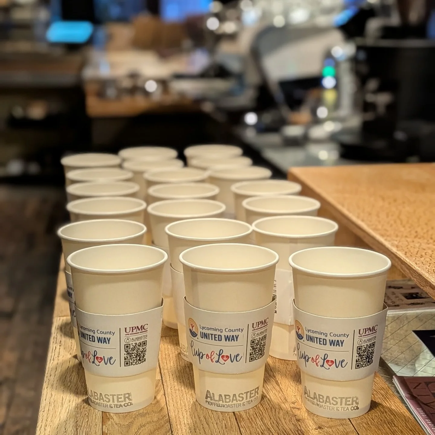 We&rsquo;re in the final days to support our February Community Tap partner @unitedwaynorthcentralpa ❤️☕️
_
#alabastercoffee #williamsport #coffee