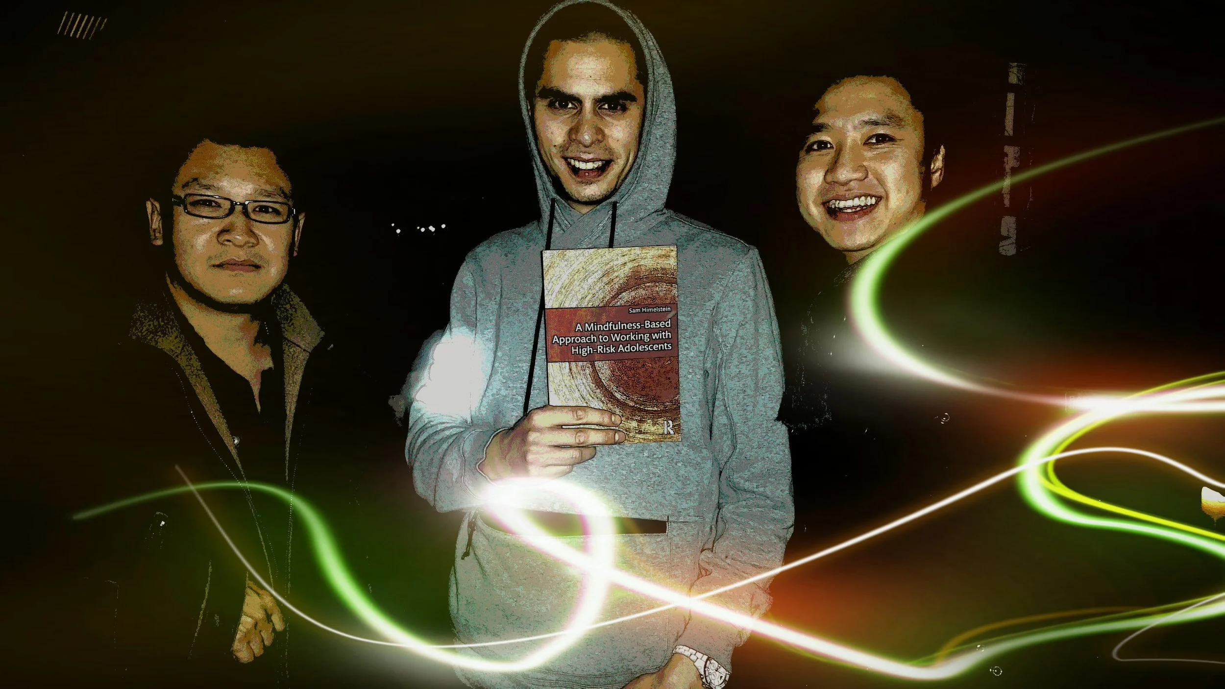 Team Renaissance with Sam's first book -A Mindfulness-based approach to working with high risk adolescents 