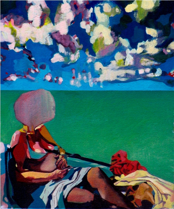 The Pregnant Woman and the Skull, 2011, oil on canvas, 12 x 10in. 