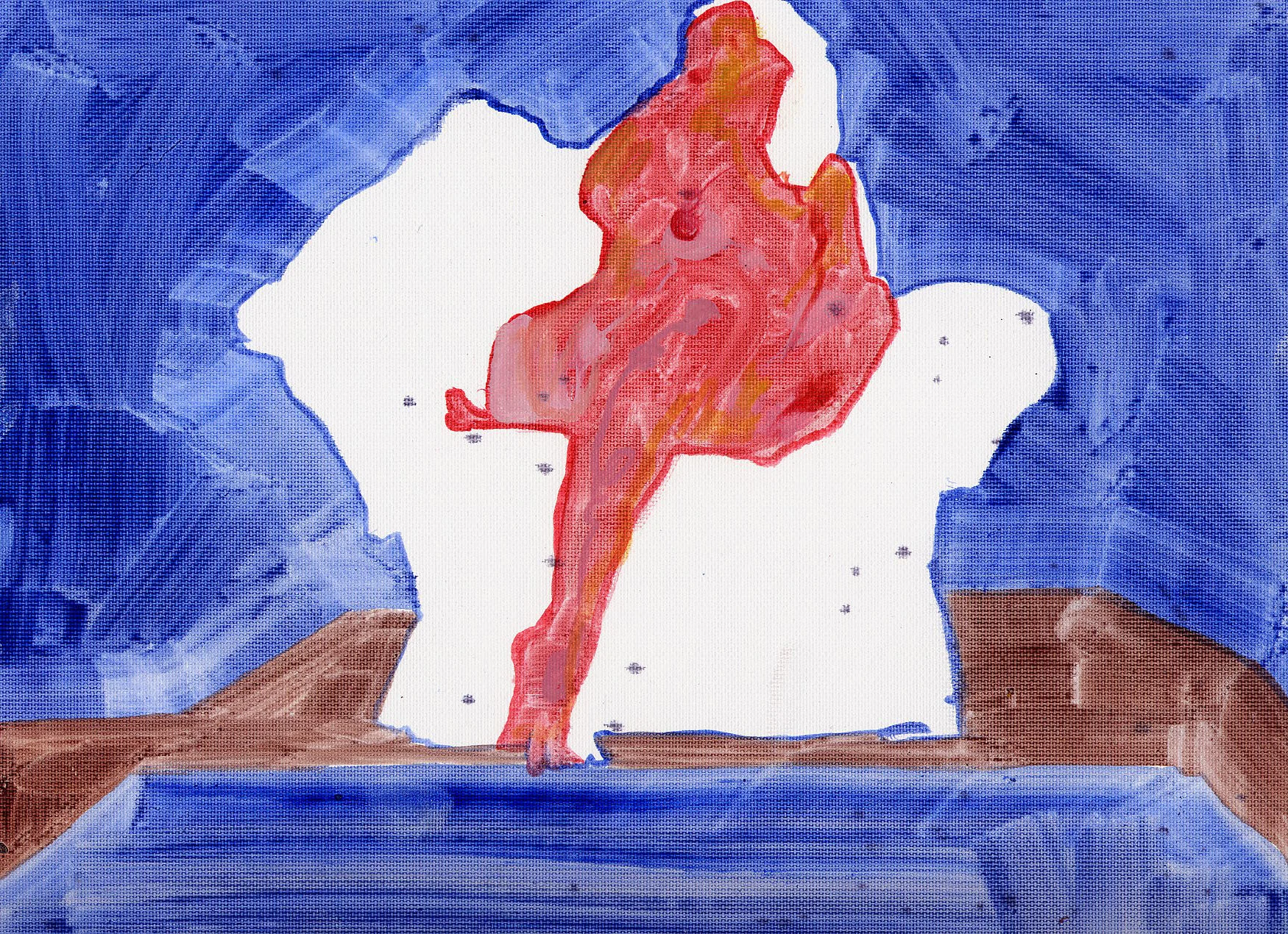 Nude, 2008, oil on paper, 11 x 17in.