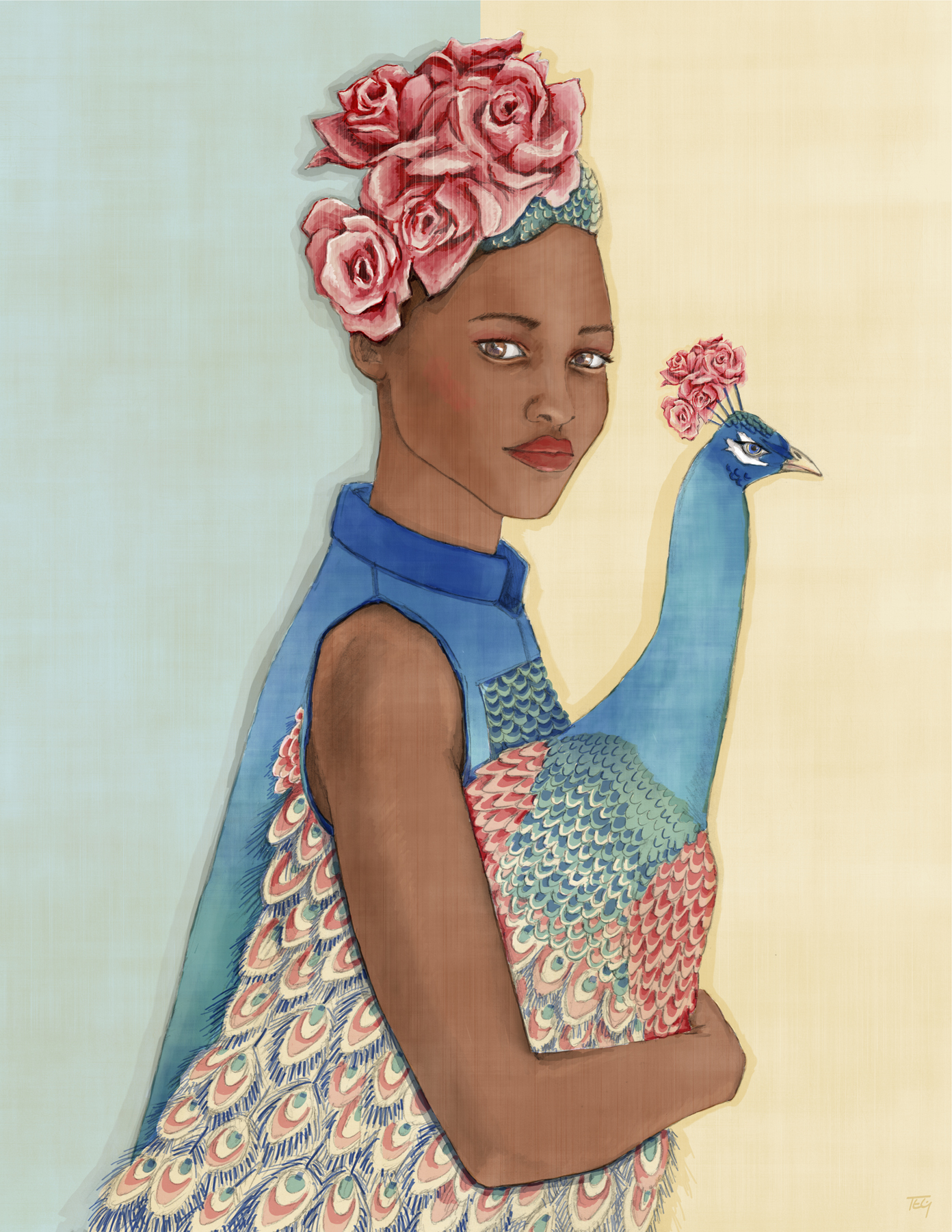 The Royals - graphite and digital painting, 2015