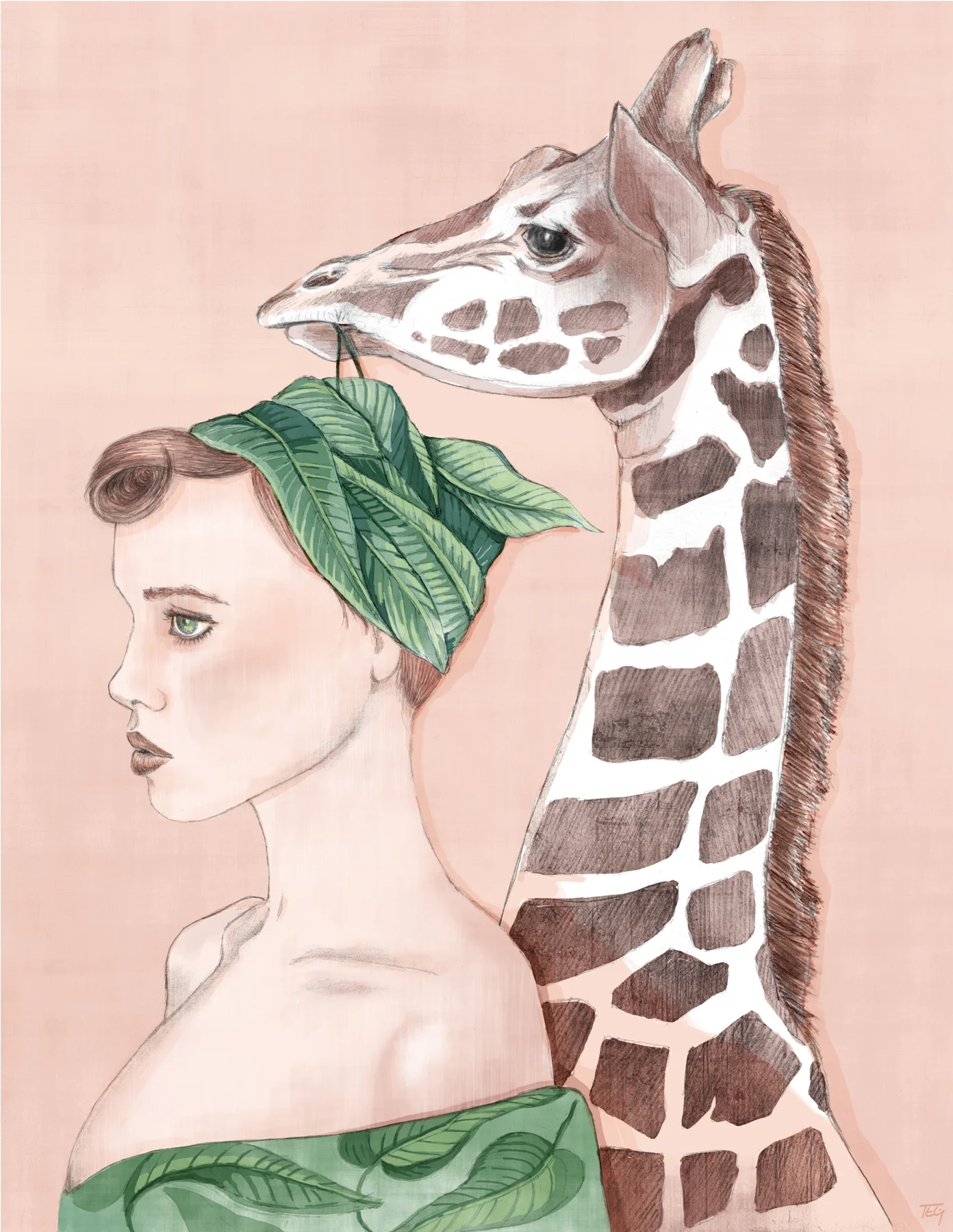 The Vegetarians - graphite and digital painting, 2015