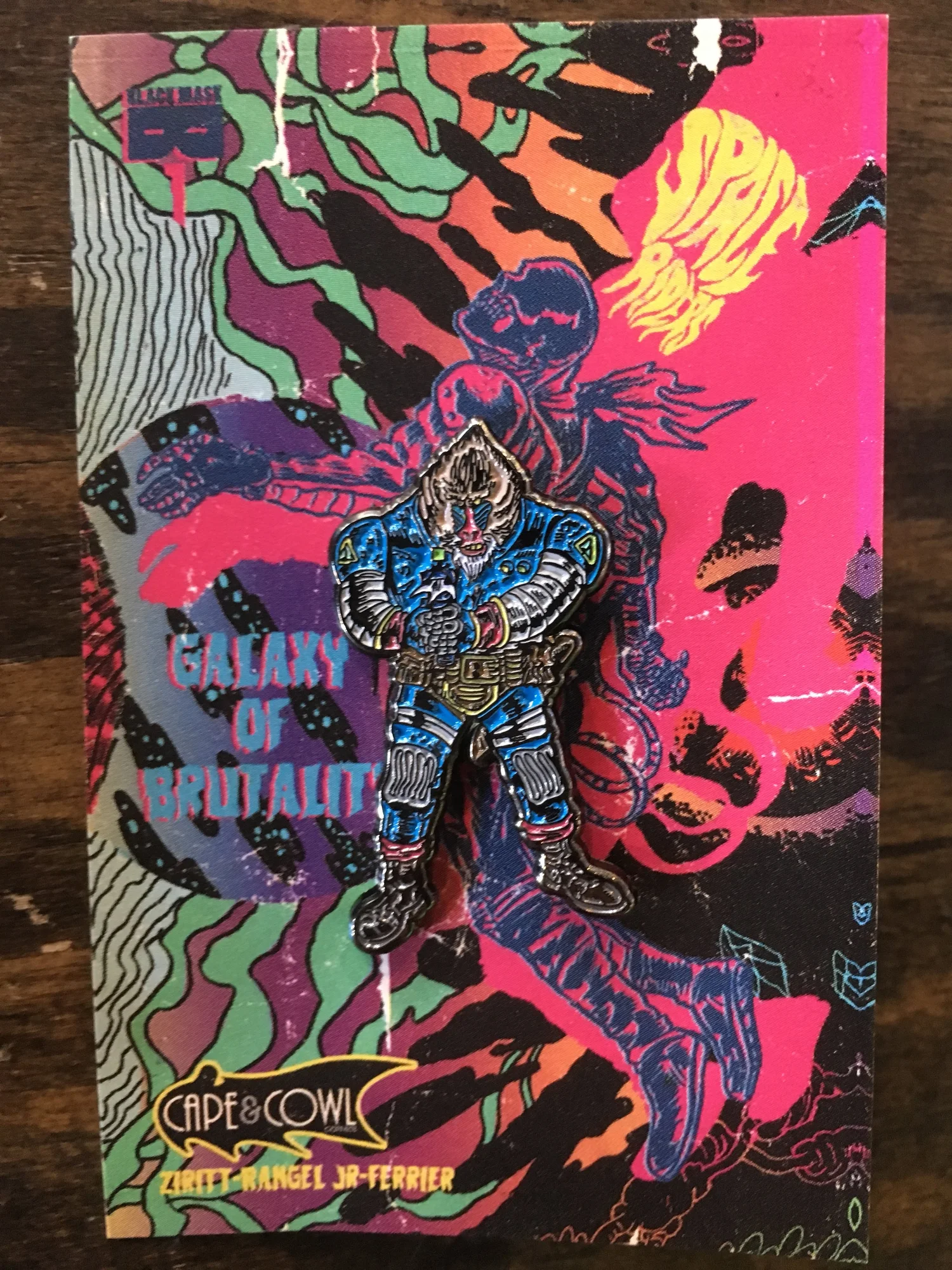 Cape & Cowl x Alexis Ziritt: Space Riders Mono Enamel Pin